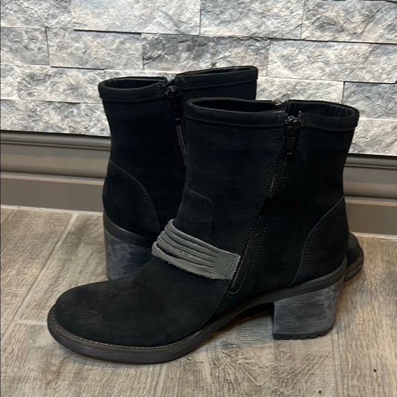 Bos & Co Black suede Ankle Boots  with double zipper closure, EUR 41 - Picture 6 of 12